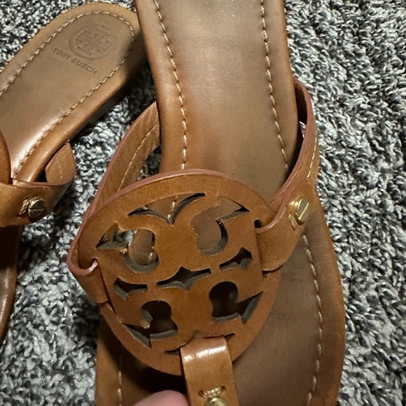 Tory Burch Miller Sandals in Vintage Vachetta Size 7.5 - Picture 4 of 12